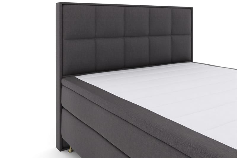 Sänkypaketti Choice No 6 210x210 K/M Memory/Pussijousi - Tummanharmaa/Kulta Jalat - Huonekalut - Sänky - Jenkkisängyt