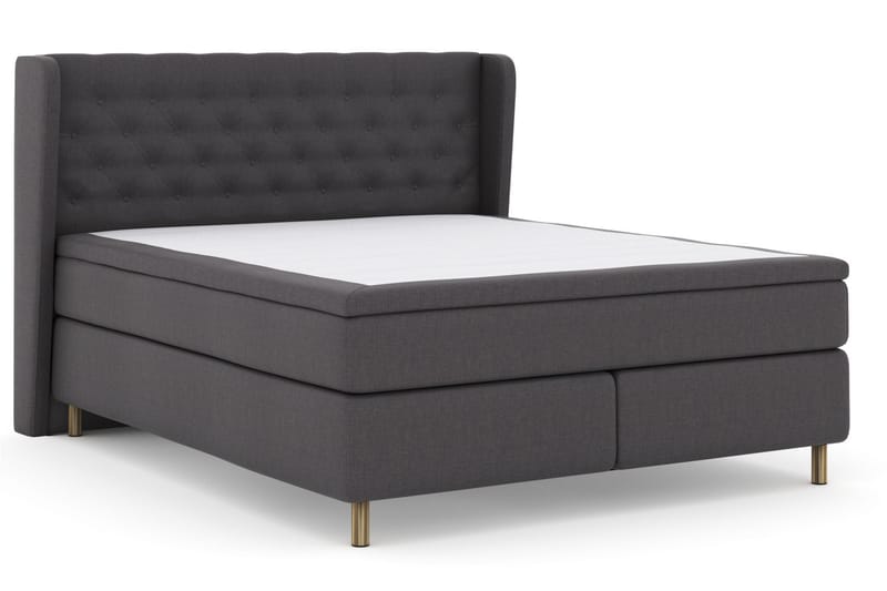 Sänkypaketti Choice No 6 210x210 K/M Memory/Pussijousi - Tummanharmaa/Kuparijalat - Huonekalut - Sänky - Jenkkisängyt