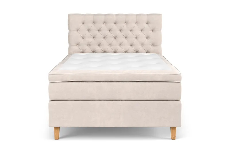 Sänkypaketti Estelle 120x200 cm Sametti - Beige - Huonekalut - Sänky - Jenkkisängyt