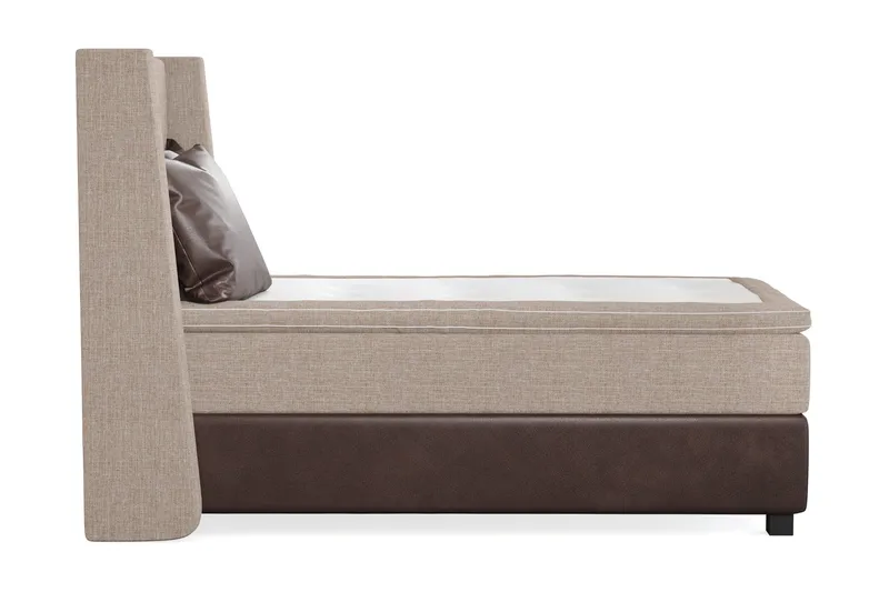 Sänkypaketti Havanna 105x200 kahdella ruskealla tyynyllä - Beige/Ruskea - Huonekalut - Sänky - Jenkkisängyt