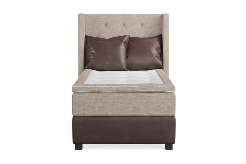 Sänkypaketti Havanna 105x200 kahdella ruskealla tyynyllä, Beige/Ruskea