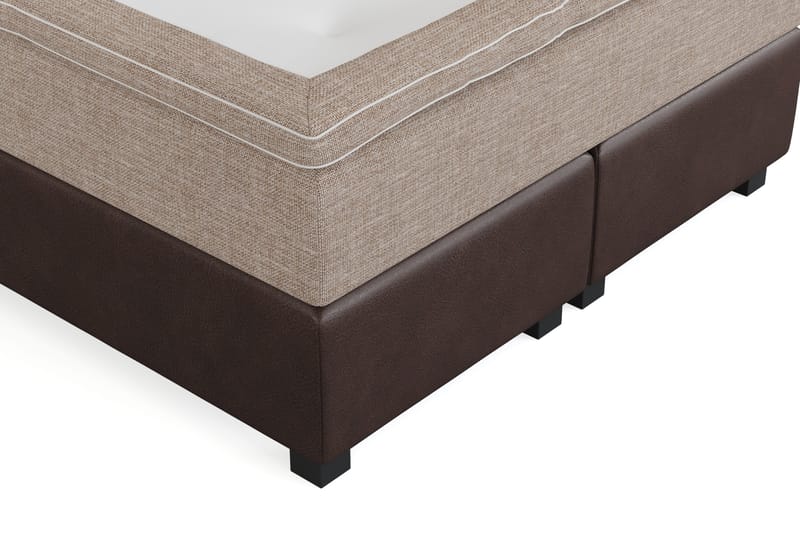 Sänkypaketti Havanna 140x200 kahdella ruskealla tyynyllä - Beige/Ruskea - Huonekalut - Sänky - Jenkkisängyt