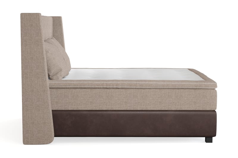Sänkypaketti Havanna 160x200 kahdella beigellä tyynyllä - Beige/Ruskea - Huonekalut - Sänky - Jenkkisängyt