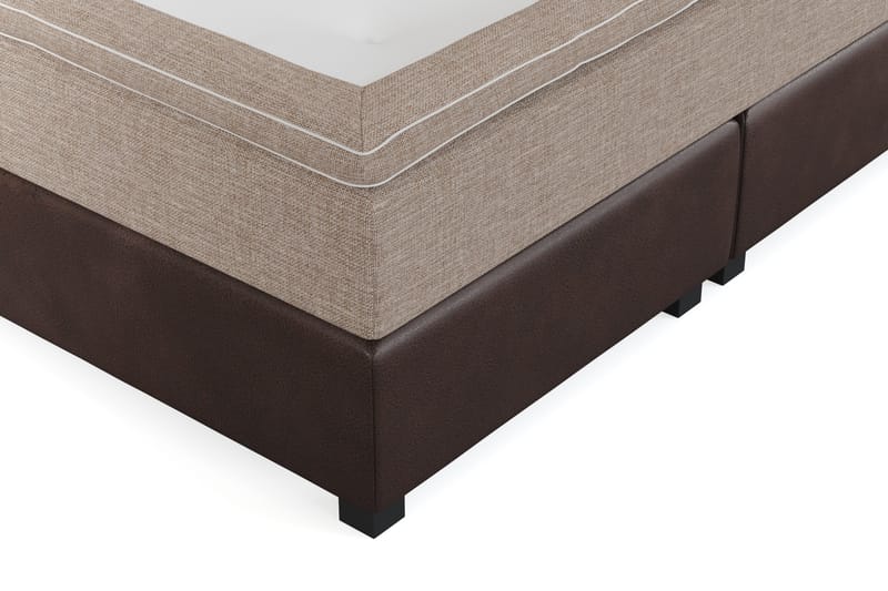Sänkypaketti Havanna 160x200 kahdella ruskealla tyynyllä - Beige/Ruskea - Huonekalut - Sänky - Jenkkisängyt