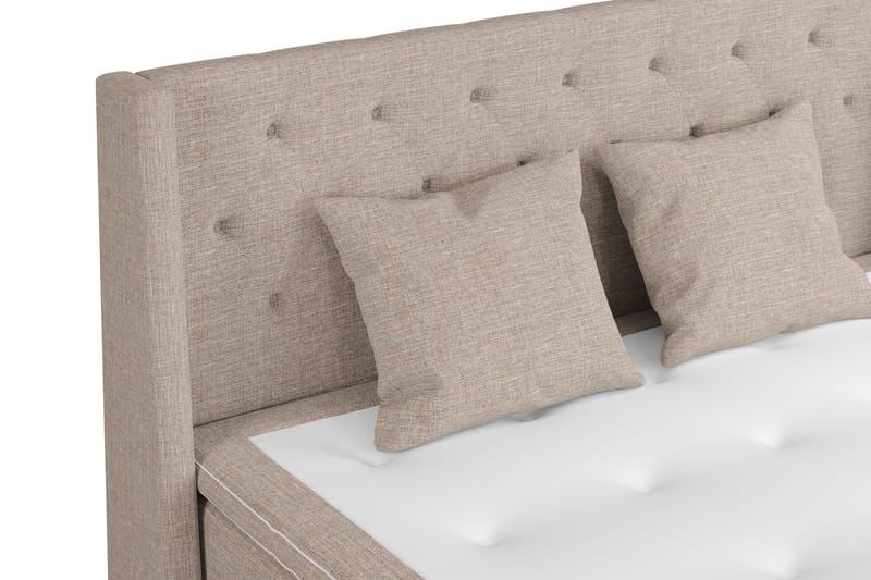 Sänkypaketti Havanna 210x210 kahdella beigellä tyynyllä - Beige/Ruskea - Huonekalut - Sänky - Jenkkisängyt