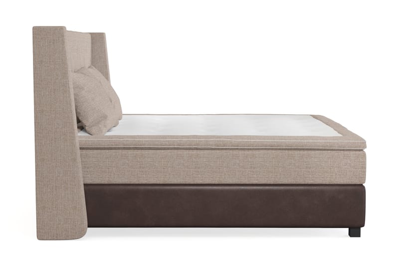 Sänkypaketti Havanna 210x210 kahdella beigellä tyynyllä - Beige/Ruskea - Huonekalut - Sänky - Jenkkisängyt