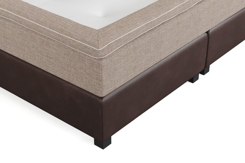 Sänkypaketti Havanna 210x210 kahdella beigellä tyynyllä - Beige/Ruskea - Huonekalut - Sänky - Jenkkisängyt