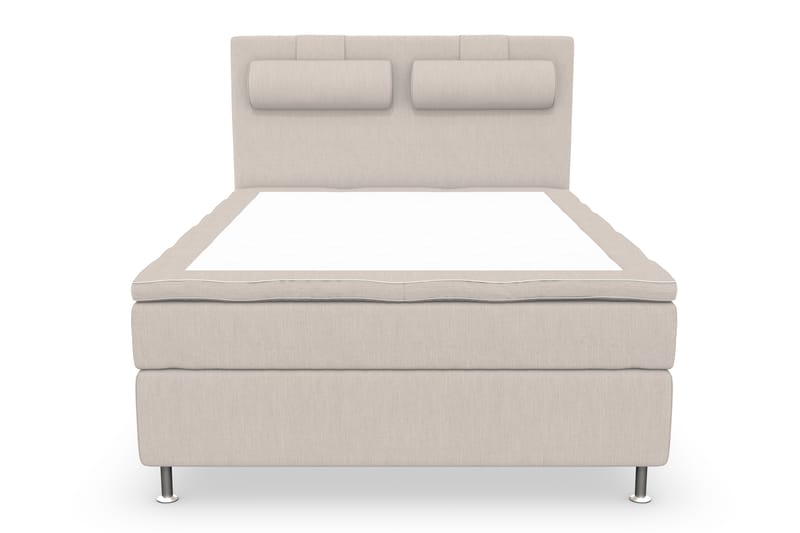 Sänkypaketti Jenkkisänky Roma Lyx 120x200 - Beige/Hopea jalat - Huonekalut - Sänky - Jenkkisängyt