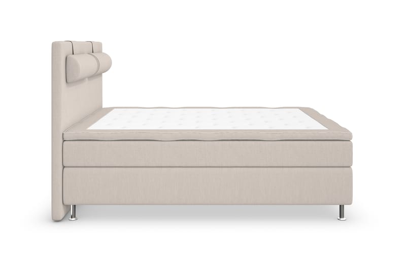 Sänkypaketti Jenkkisänky Roma Lyx 120x200 - Beige/Hopea jalat - Huonekalut - Sänky - Jenkkisängyt