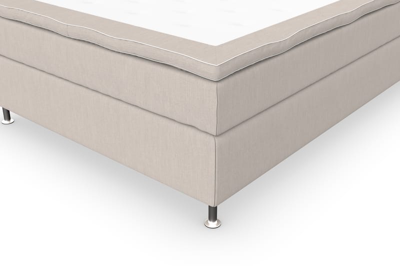 Sänkypaketti Jenkkisänky Roma Lyx 120x200 - Beige/Hopea jalat - Huonekalut - Sänky - Jenkkisängyt