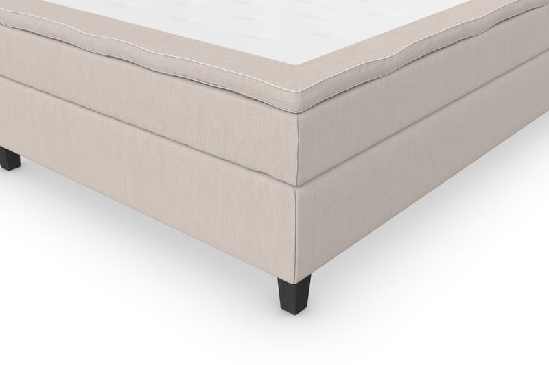 Sänkypaketti Jenkkisänky Roma Lyx 120x200 - Beige/Mustat jalat - Huonekalut - Sänky - Jenkkisängyt