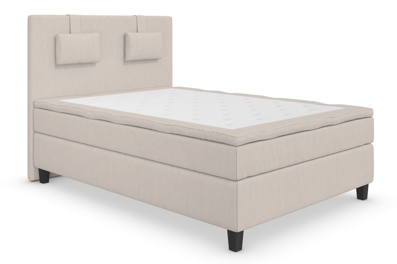 Sänkypaketti Jenkkisänky Roma Lyx 120x200 - Beige/Mustat jalat - Huonekalut - Sänky - Jenkkisängyt