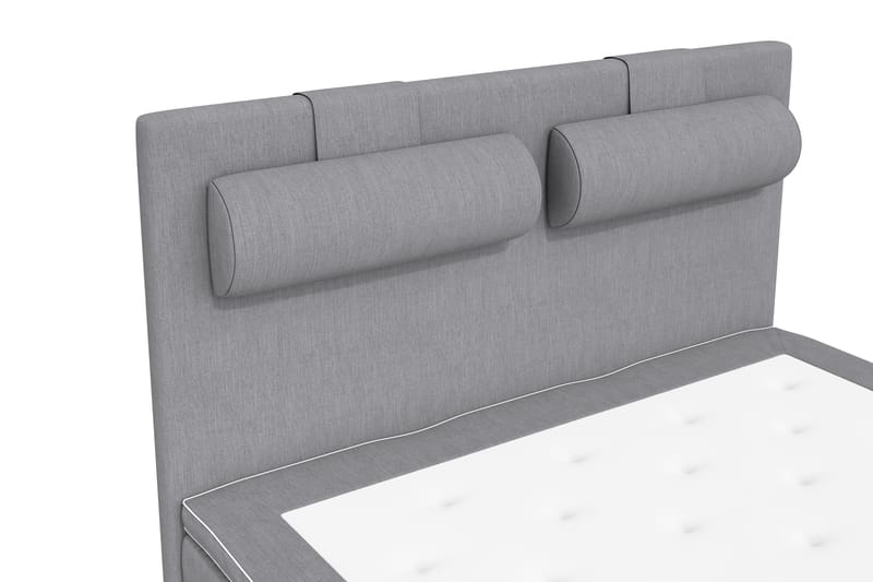 Sänkypaketti Jenkkisänky Roma Lyx 120x200 - Vaaleanharmaa/Hopea jalat - Huonekalut - Sänky - Jenkkisängyt