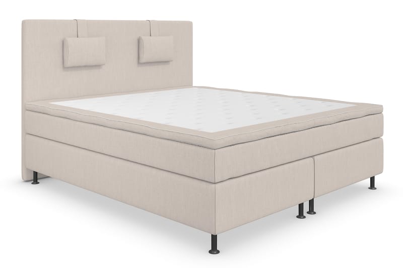 Sänkypaketti Jenkkisänky Roma Lyx 160x200 - Beige/Hopea jalat - Jenkkisängyt - Sänkypaketti