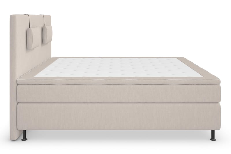 Sänkypaketti Jenkkisänky Roma Lyx 160x200 - Beige/Hopea jalat - Huonekalut - Sänky - Jenkkisängyt