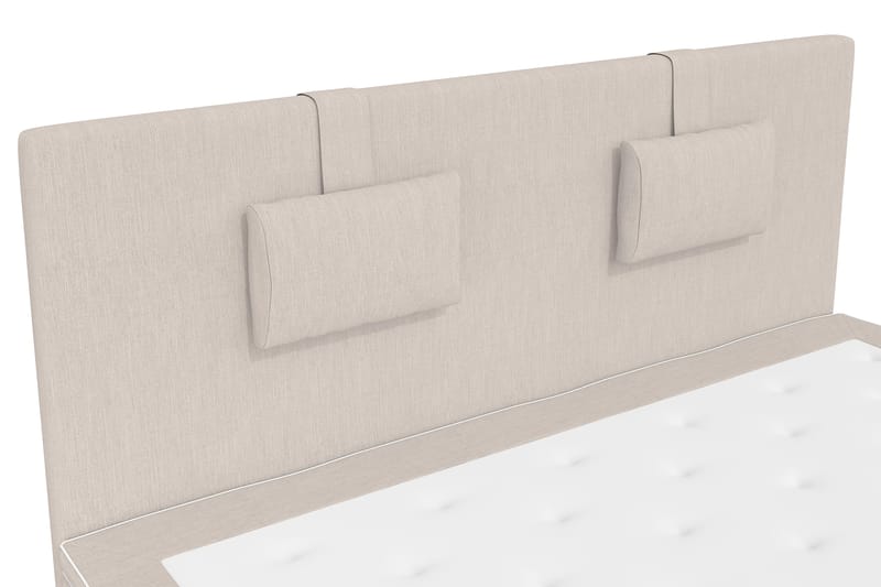 Sänkypaketti Jenkkisänky Roma Lyx 160x200 - Beige/Hopea jalat - Huonekalut - Sänky - Jenkkisängyt