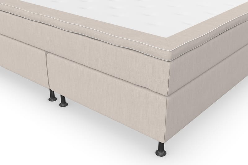 Sänkypaketti Jenkkisänky Roma Lyx 160x200 - Beige/Hopea jalat - Huonekalut - Sänky - Jenkkisängyt
