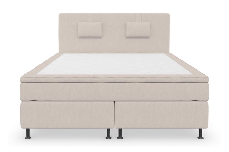 Sänkypaketti Jenkkisänky Roma Lyx 160x200 - Beige/Hopea jalat - Huonekalut - Sänky - Jenkkisängyt