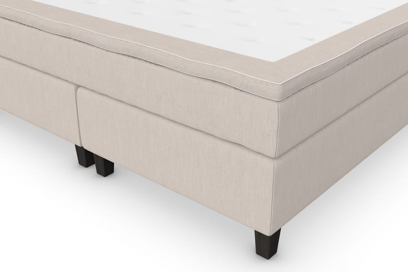 Sänkypaketti Jenkkisänky Roma Lyx 160x200 - Beige/Mustat jalat - Huonekalut - Sänky - Jenkkisängyt