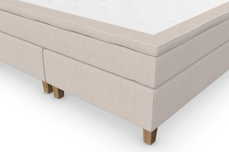 Sänkypaketti Jenkkisänky Roma Lyx 160x200 - Beige/Tammijalat - Jenkkisängyt - Sänkypaketti