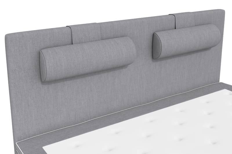 Sänkypaketti Jenkkisänky Roma Lyx 160x200 - Vaaleanharmaa/Mustat jalat - Huonekalut - Sänky - Jenkkisängyt