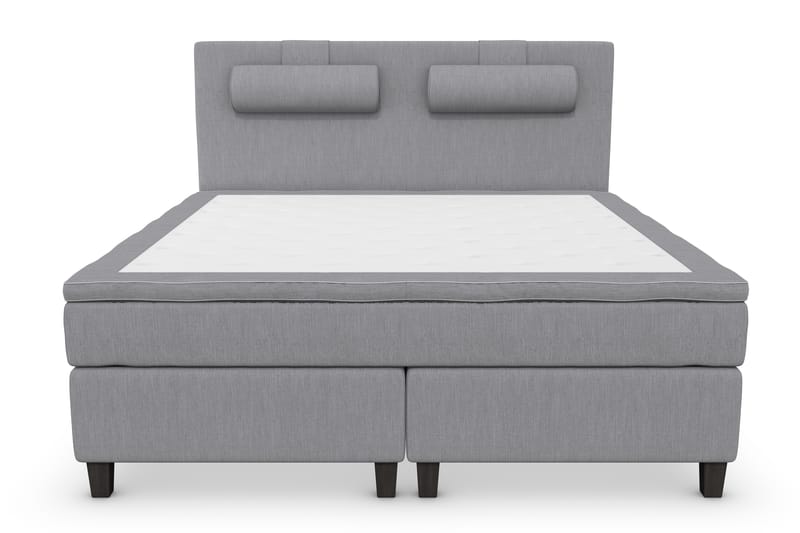 Sänkypaketti Jenkkisänky Roma Lyx 160x200 - Vaaleanharmaa/Mustat jalat - Huonekalut - Sänky - Jenkkisängyt