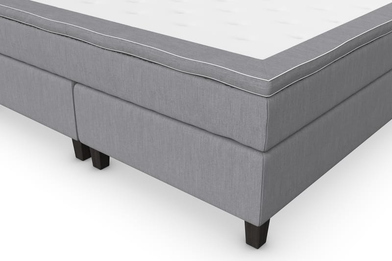 Sänkypaketti Jenkkisänky Roma Lyx 160x200 - Vaaleanharmaa/Mustat jalat - Huonekalut - Sänky - Jenkkisängyt