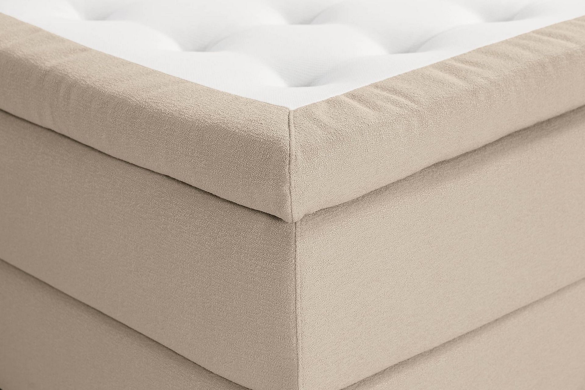 Sänkypaketti Kakichi 140x200 cm Buklee Topattu pääty - Beige - Huonekalut - Sänky - Jenkkisängyt