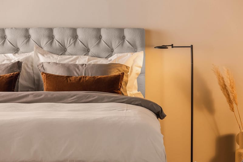 Sänkypaketti Kakichi 180x200 cm Buklee Topattu pääty - Harmaa - Huonekalut - Sänky - Jenkkisängyt