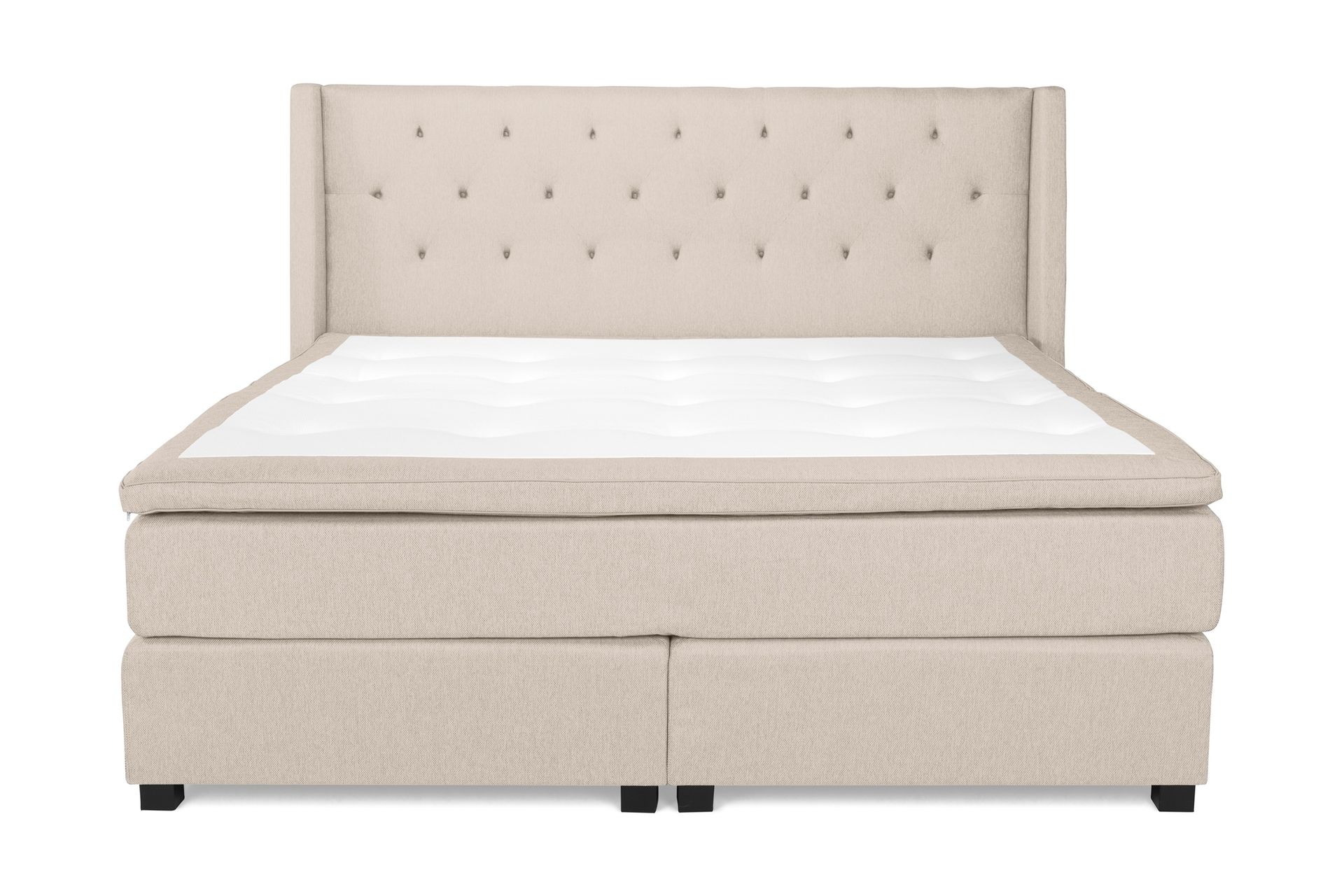 Sänkypaketti Langham 210x210 cm Beige - Huonekalut - Sänky - Jenkkisängyt