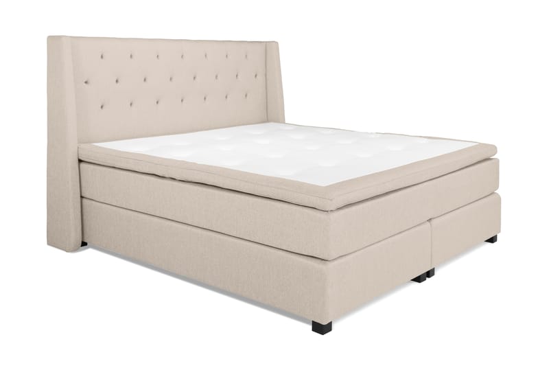 Sänkypaketti Langham Beige - 210x210 cm - Huonekalut - Sänky - Jenkkisängyt