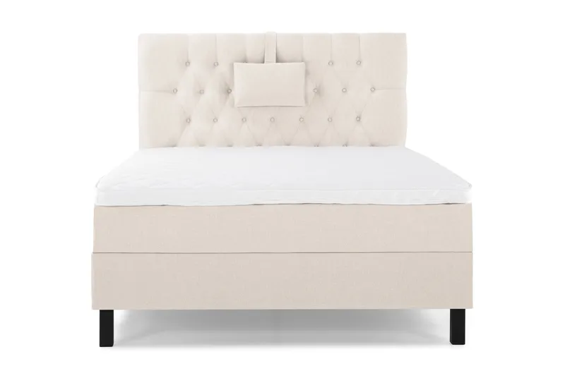 Sänkypaketti Lucky 120x200 Diamant Sängynpääty Beige - Vaahto Niskatyyny Pieni - Huonekalut - Sänky - Jenkkisängyt