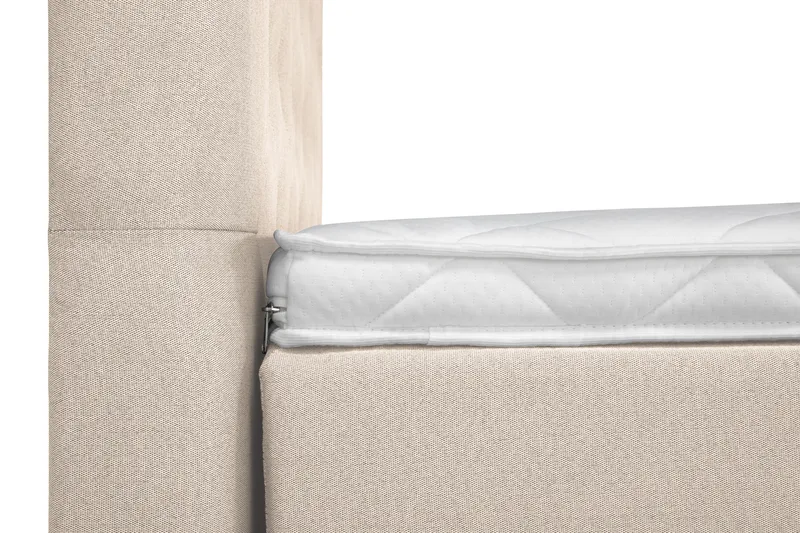 Sänkypaketti Lucky 120x200 Diamant Sängynpääty Beige - Vaahto Niskatyyny Pieni - Huonekalut - Sänky - Jenkkisängyt