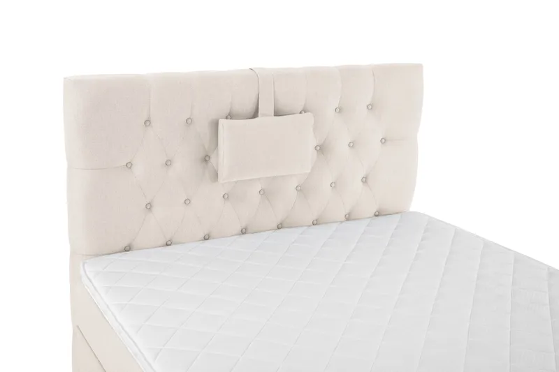 Sänkypaketti Lucky 120x200 Diamant Sängynpääty Beige - Vaahto Niskatyyny Pieni - Huonekalut - Sänky - Jenkkisängyt