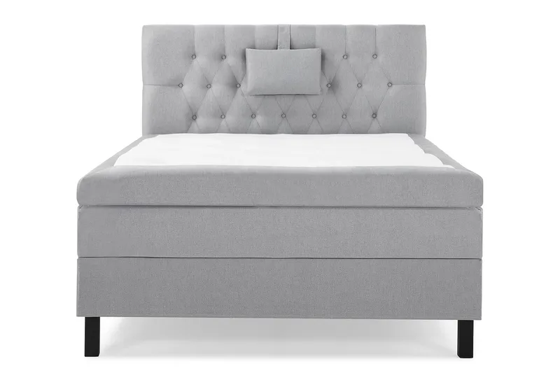 Sänkypaketti Lucky 120x200 Diamant Sängynpääty Keskiharmaa - Polyeetteri Niskatyyny Pieni - Huonekalut - Sänky - Jenkkisängyt