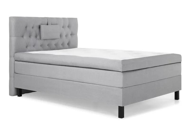 Sänkypaketti Lucky 120x200 Diamant Sängynpääty Keskiharmaa - Polyeetteri Niskatyyny Pieni - Huonekalut - Sänky - Jenkkisängyt