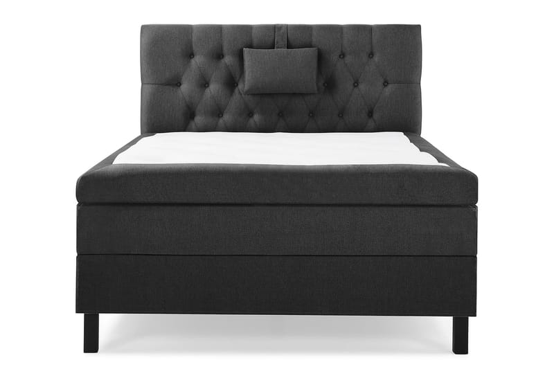 Sänkypaketti Lucky 120x200 Diamant Sängynpääty Musta/Harmaa - Lateksi Niskatyyny Pieni - Huonekalut - Sänky - Jenkkisängyt