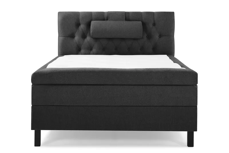 Sänkypaketti Lucky 120x200 Diamant Sängynpääty Musta/Harmaa - Memory Niskatyyny Suuri - Huonekalut - Sänky - Jenkkisängyt