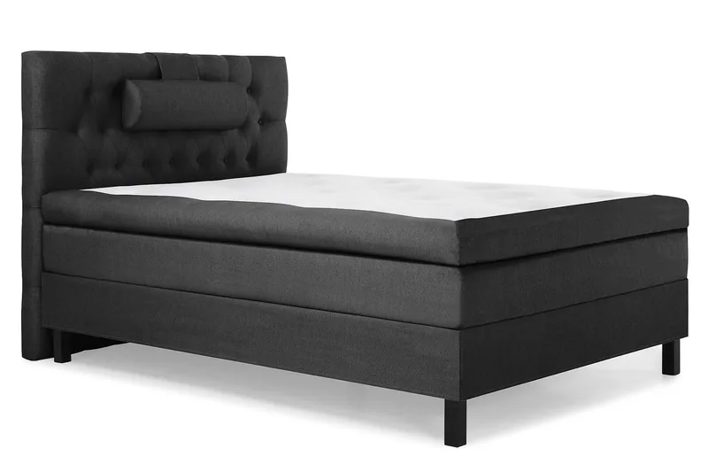 Sänkypaketti Lucky 120x200 Diamant Sängynpääty Musta/Harmaa - Memory Niskatyyny Suuri - Huonekalut - Sänky - Yhden hengen sängyt