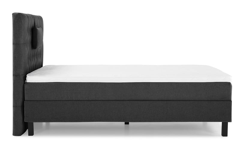 Sänkypaketti Lucky 120x200 Diamant Sängynpääty Musta/Harmaa - Vaahto Niskatyyny Pieni - Huonekalut - Sänky - Yhden hengen sängyt