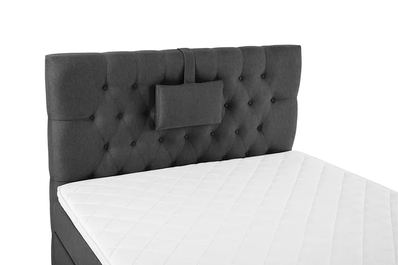 Sänkypaketti Lucky 120x200 Diamant Sängynpääty Musta/Harmaa - Vaahto Niskatyyny Pieni - Huonekalut - Sänky - Yhden hengen sängyt