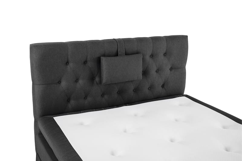 Sänkypaketti Lucky 120x200 Diamant Sängynpääty Musta/Harmaa - Polyeetteri Niskatyyny Pieni - Huonekalut - Sänky - Jenkkisängyt