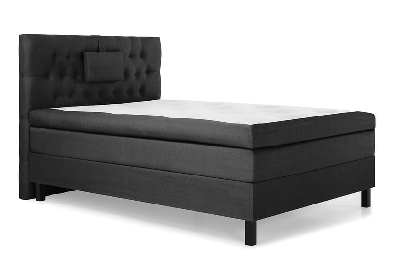 Sänkypaketti Lucky 120x200 Diamant Sängynpääty Musta/Harmaa - Polyeetteri Niskatyyny Pieni - Huonekalut - Sänky - Jenkkisängyt
