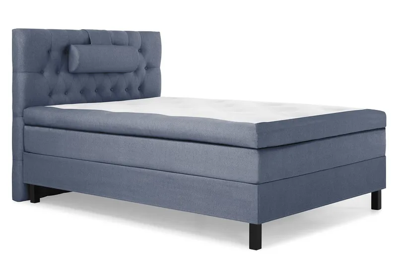 Sänkypaketti Lucky 120x200 Diamant Sängynpääty Tummansinine - Lateksi Niskatyyny Suuri - Huonekalut - Sänky - Jenkkisängyt