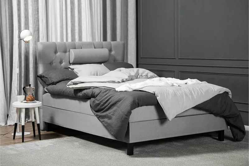 Sänkypaketti Lucky 120x200 Diamant Sängynpääty Tummansinine - Lateksi Niskatyyny Suuri - Huonekalut - Sänky - Jenkkisängyt