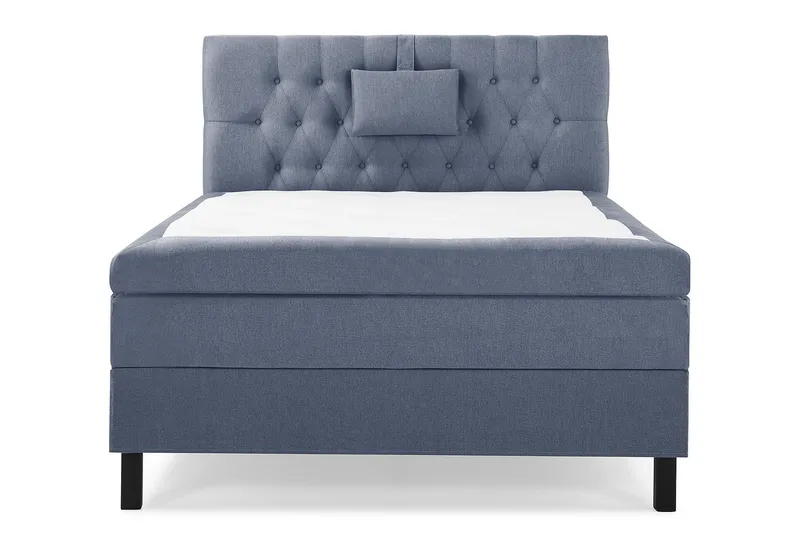 Sänkypaketti Lucky 120x200 Diamant Sängynpääty Tummansinine, Memory Niskatyyny Pieni