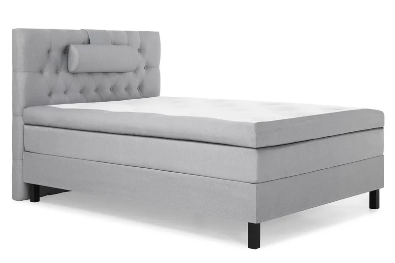 Sänkypaketti Lucky 120x200 Diamant Sängynpääty Vaaleanharm - Lateksi Niskatyyny Suuri - Huonekalut - Sänky - Jenkkisängyt