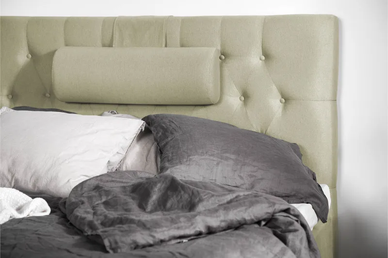 Sänkypaketti Lucky 120x200 Diamant Sängynpääty Vihreä - Memory Niskatyyny Suuri - Huonekalut - Sänky - Jenkkisängyt