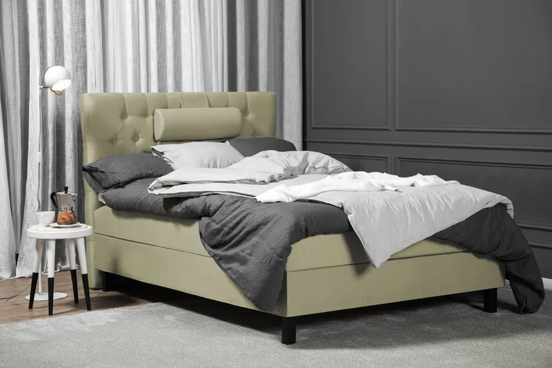 Sänkypaketti Lucky 120x200 Diamant Sängynpääty Vihreä - Vaahto Niskatyyny Suuri - Huonekalut - Sänky - Jenkkisängyt