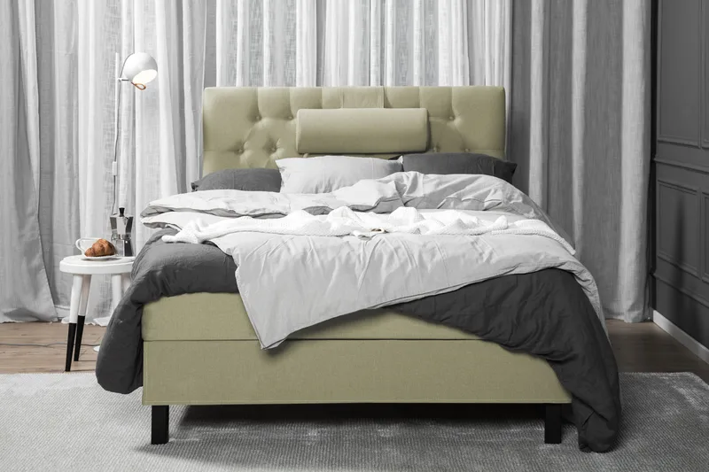 Sänkypaketti Lucky 120x200 Diamant Sängynpääty Vihreä - Vaahto Niskatyyny Suuri - Huonekalut - Sänky - Jenkkisängyt